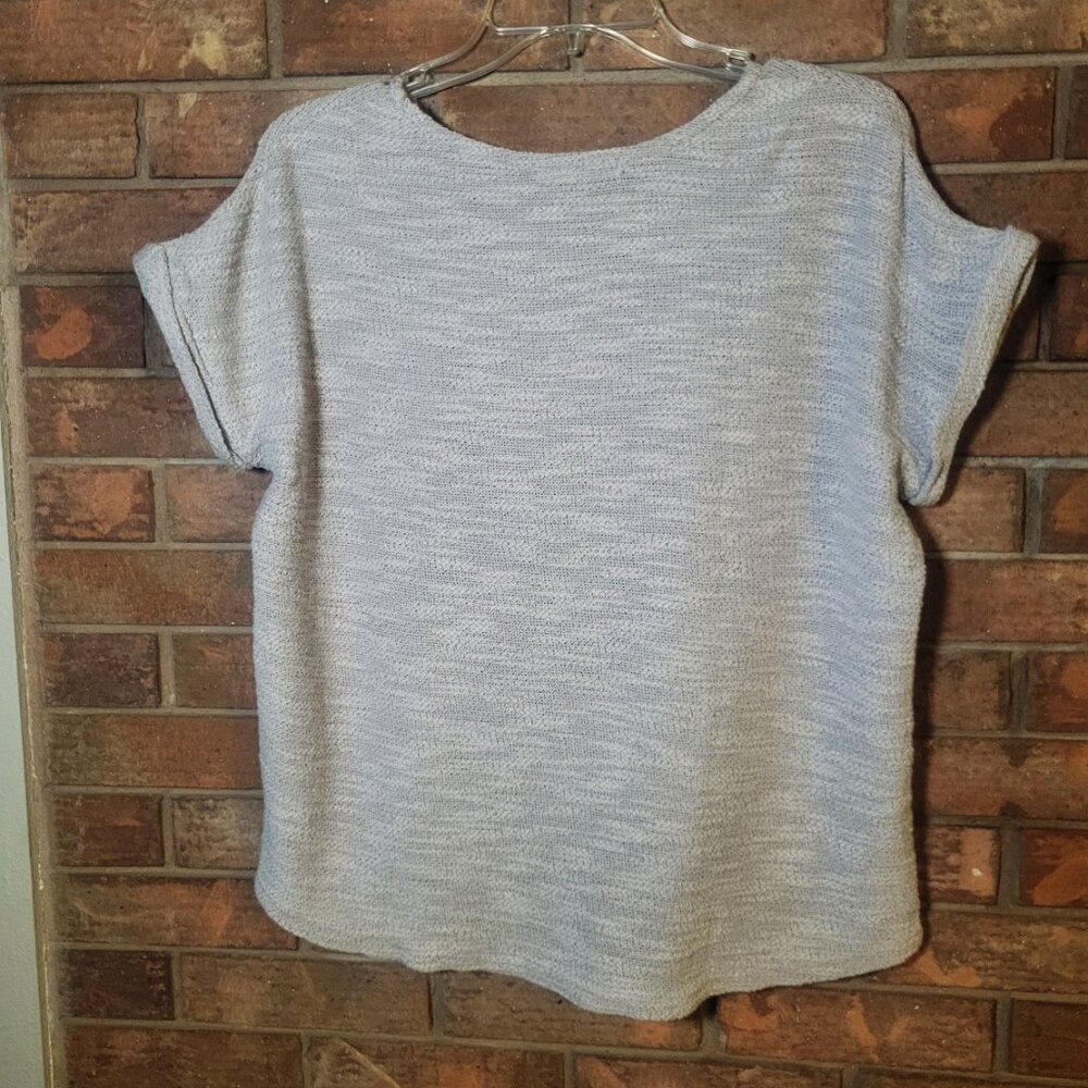 Lowrys Farm Women's Lightweight Short Sleeve Textured Sweater/Top - Size M - Picture 4 of 13